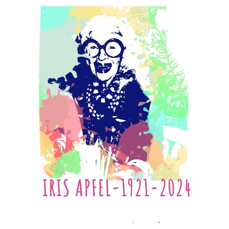 Illustration, bunt, Graffiti, Iris Apfel