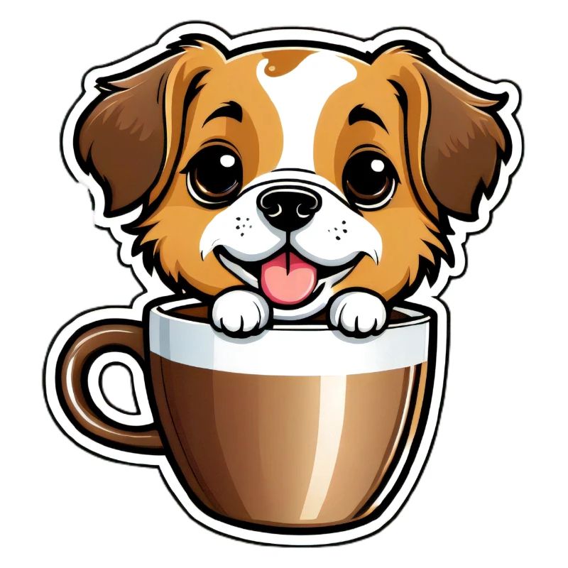 Süßer Hund in Kaffeetasse