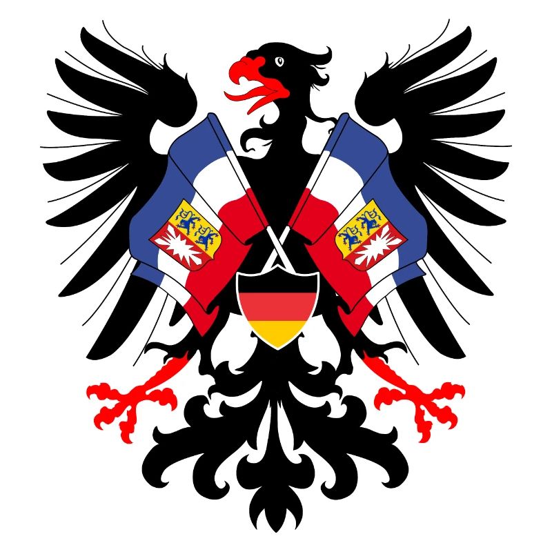 German Eagle Flag Schleswig Holstein County