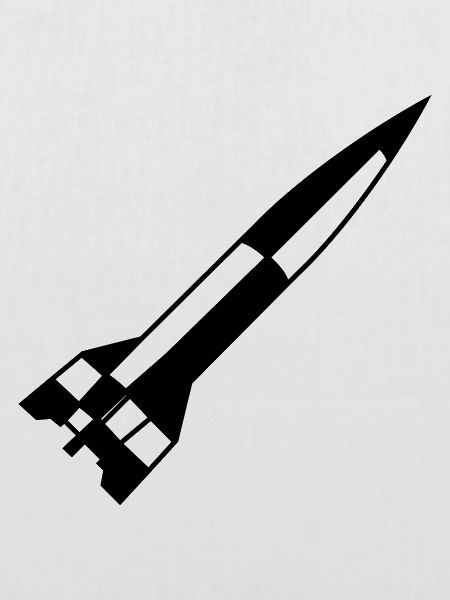 A4 Rakete einfarbig schwarz