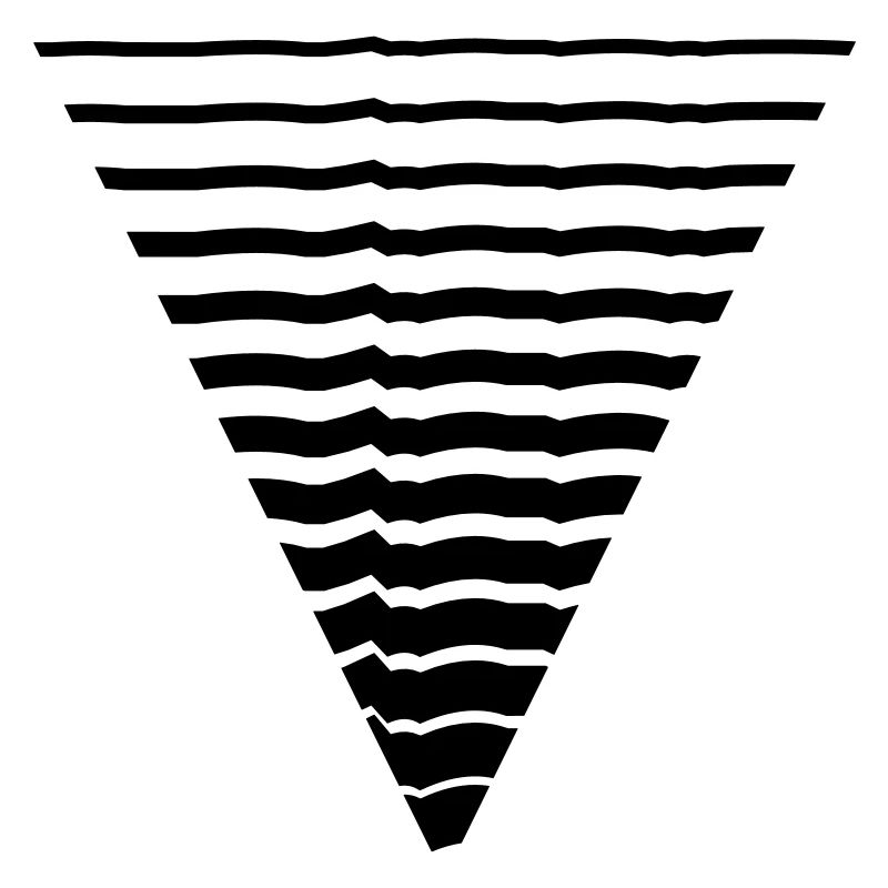 Lines many strokes triangle shape pattern
