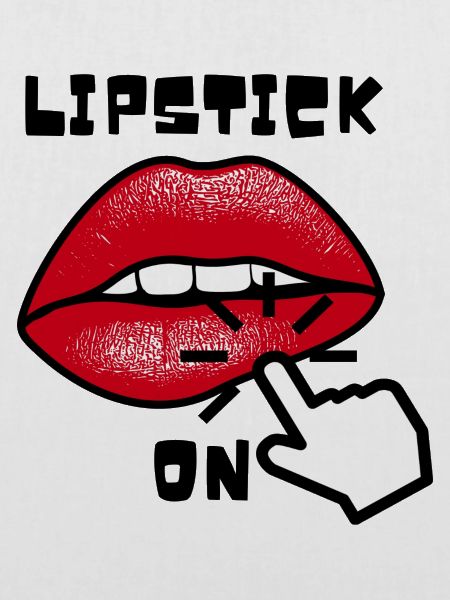 Lippenstift Klick Comic Geschenkidee Lippe