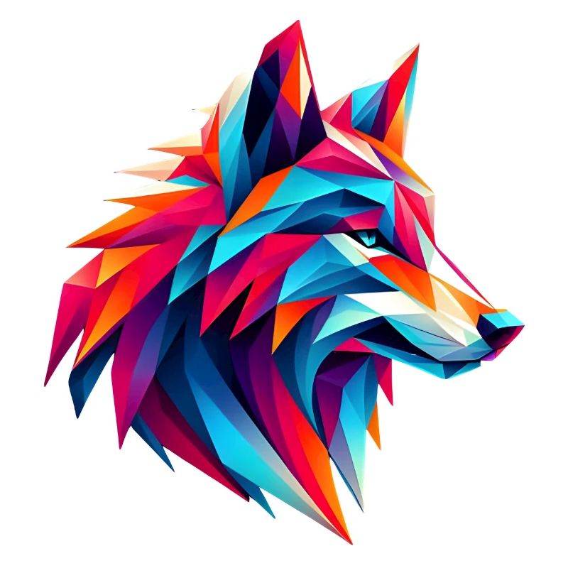 Polygon Wolf Kunst