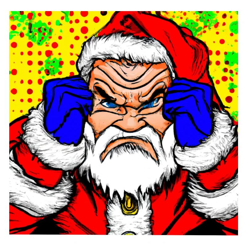 Weihnachtsmann mit schlechter Laune
