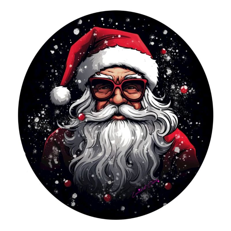 Weihnachtsmann mit Brille