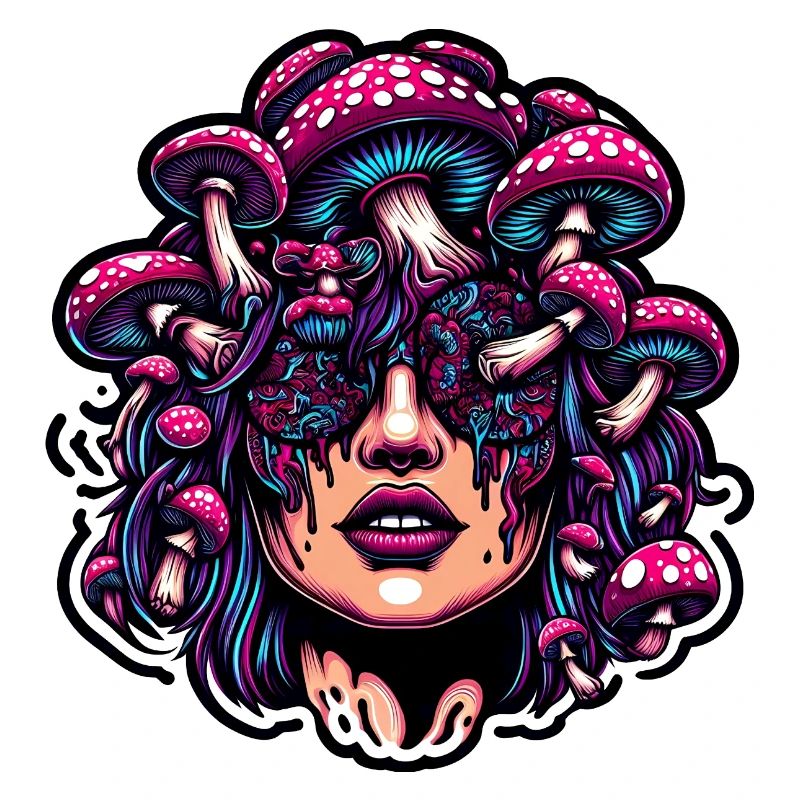 Beauté psychédélique des champignons