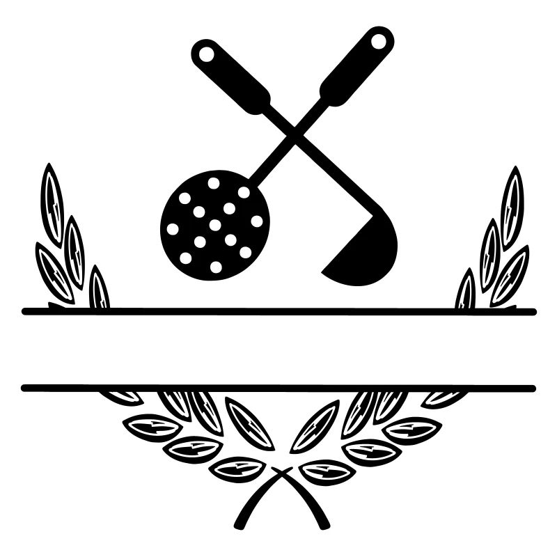 Cook tools in laurel wreath