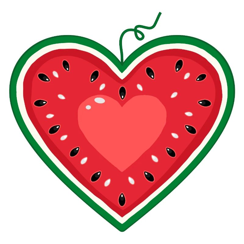 Conception de pastèque comme un cœur