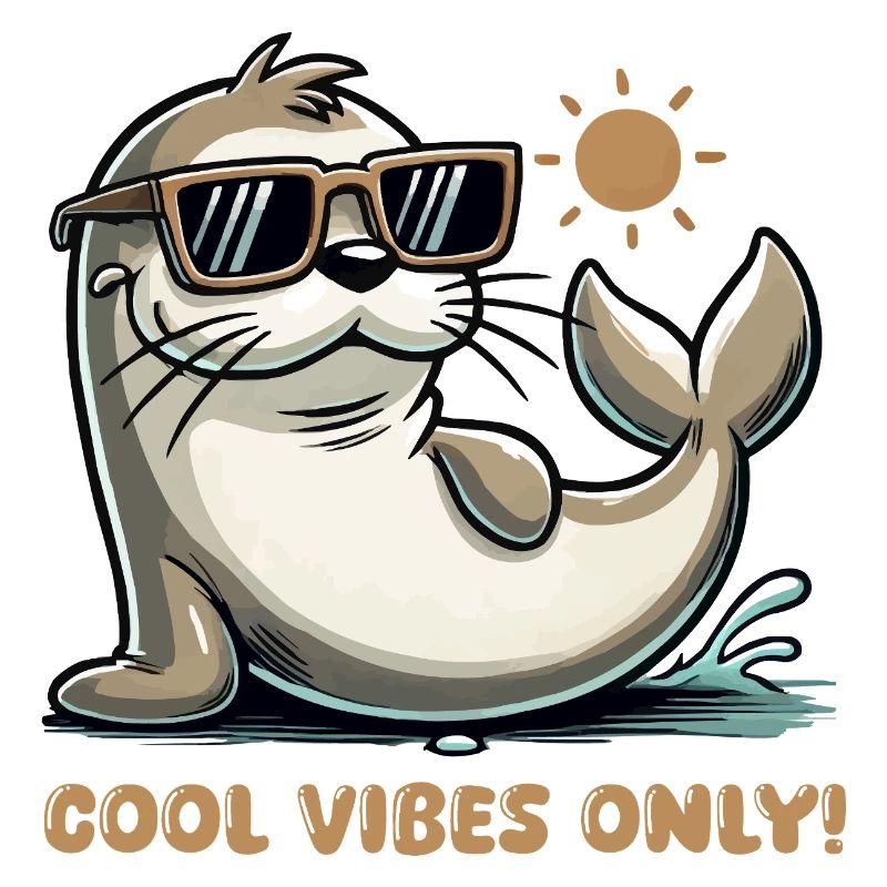 seehund sonnenbrille comic