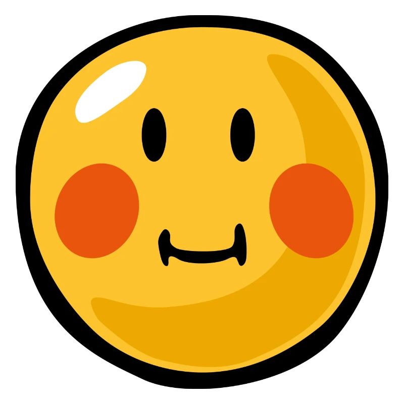 Smiley blushed