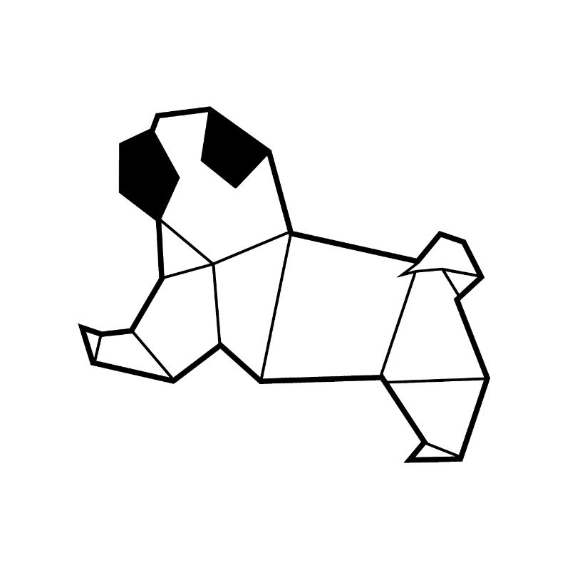 Kleiner Mops Poly Art Geschenkhund