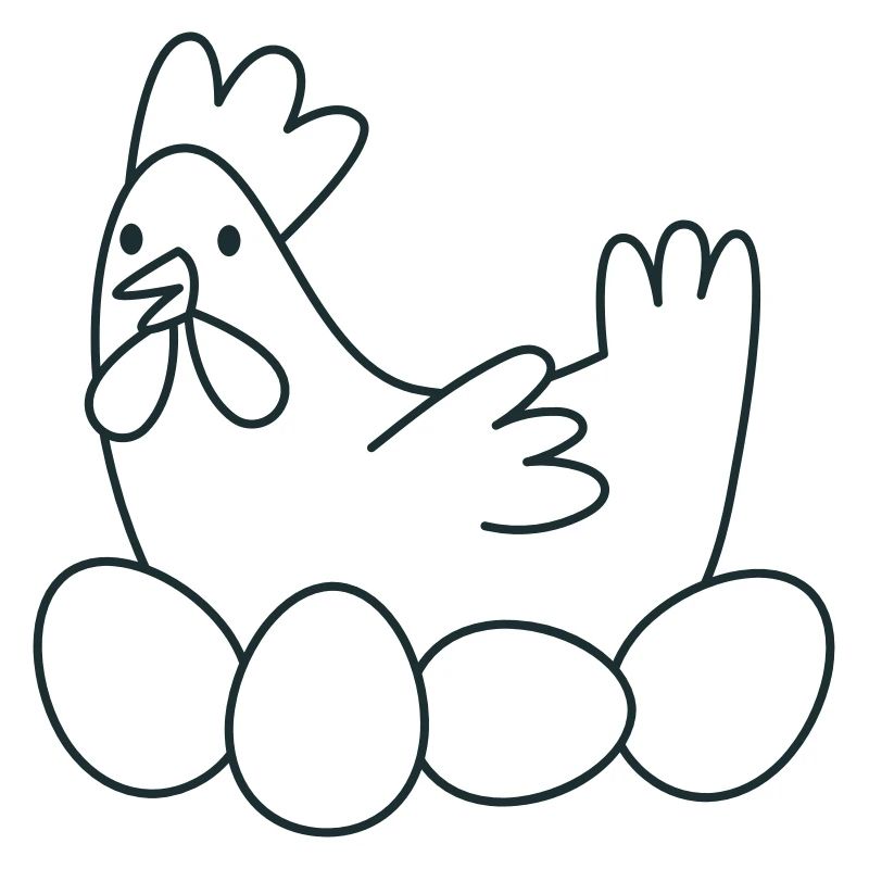 Hühner-Chook mit Eiern