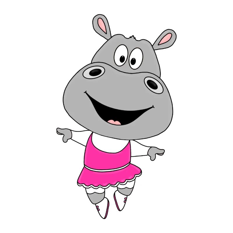 NILPFERD - FLUSSPFERD - HIPPO - TANZEN - TÄNZERIN