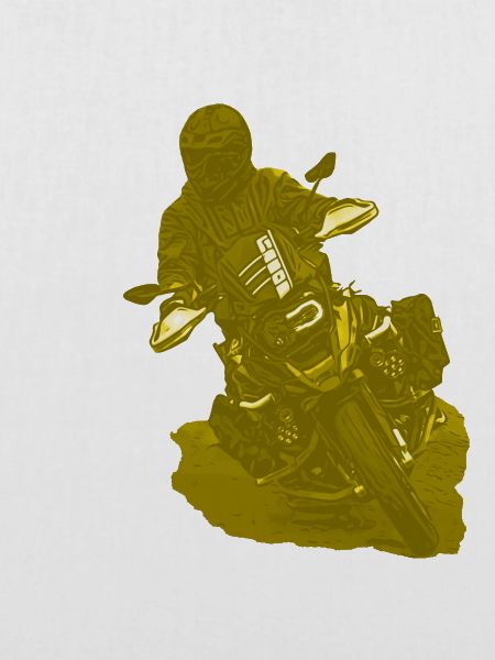 GS Fahrer Schräglage gelb