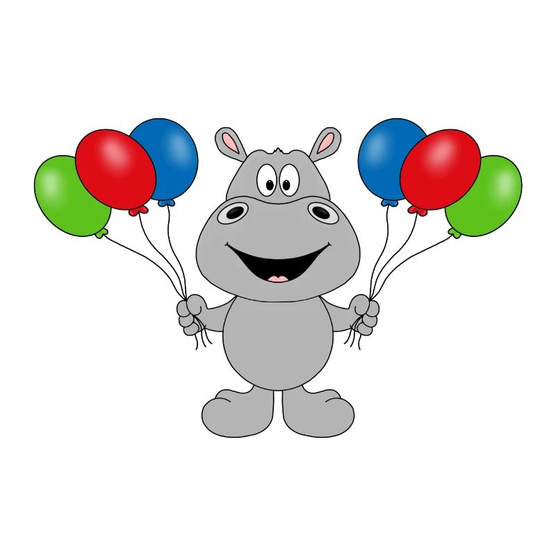 FLUSSPFERD - HIPPO - NILPFERD - LUFTBALLONS - FUN