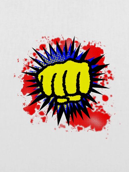 Comic Yellow Fist Boom