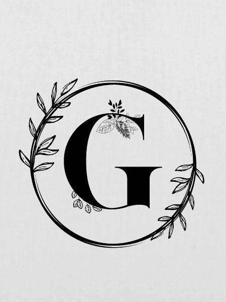 Buchstabe G Floral
