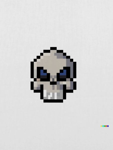 skull pixelart