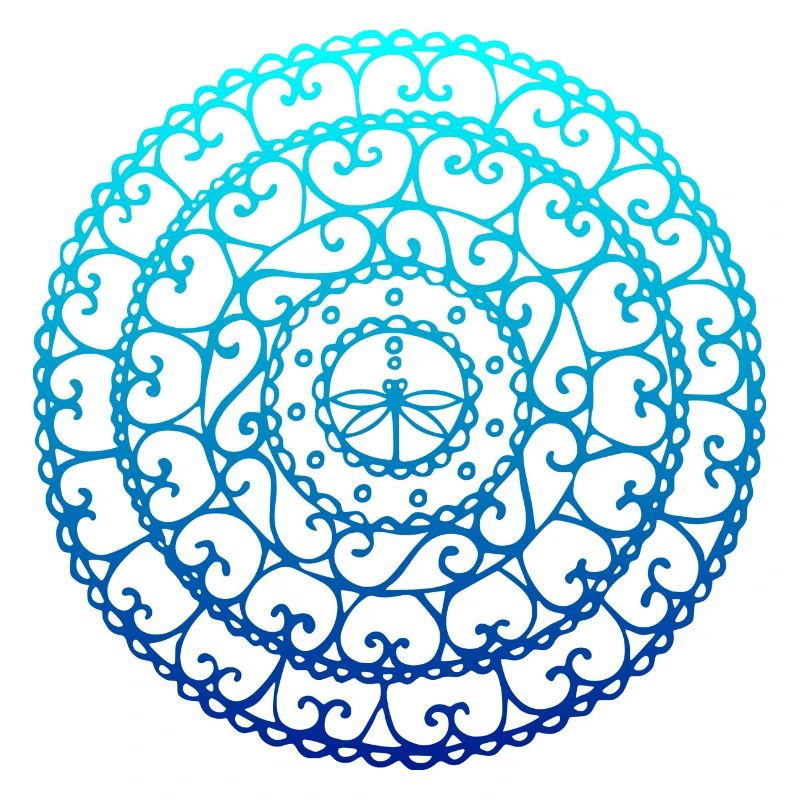 Blaues Libellen-Mandala