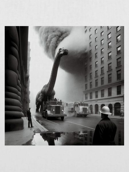 Brachiosaurus zerstrört Stadt
