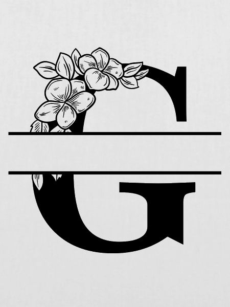 Personalisierter Blumenbuchstabe G