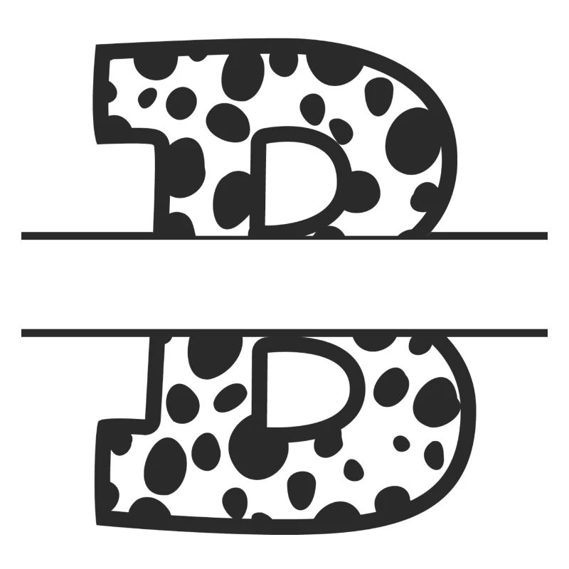 Letter B custom cow pattern