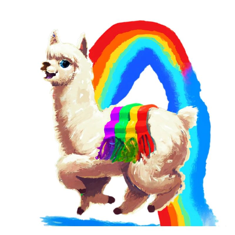 Regenbogen Alpaka