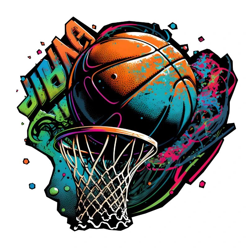 Buntes Basketball Graffiti