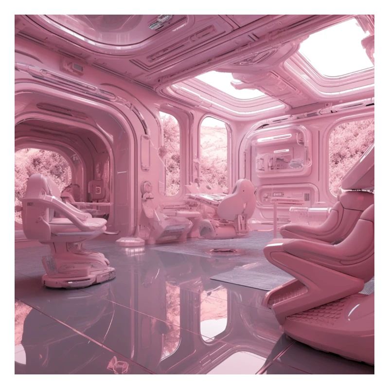 Pinker Raumschiff