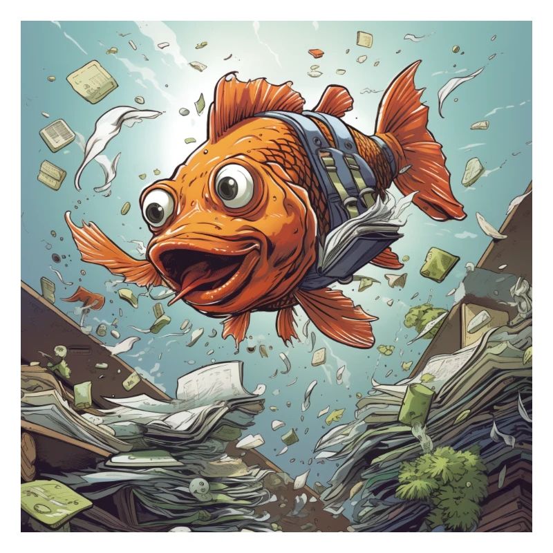 Fisch im Comic Stil