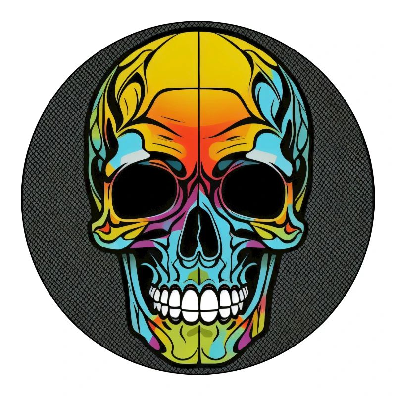 Skull bunt mit rand