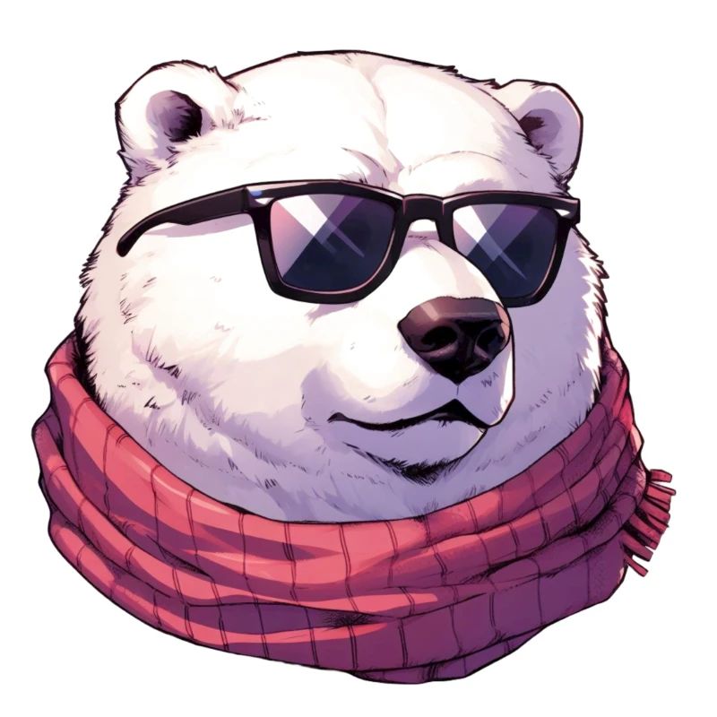 cooler Eisbär mit sonnenbrille