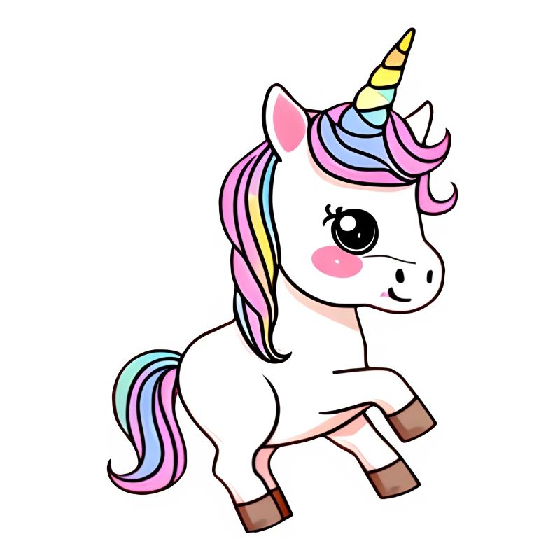 buntes Einhorn Fabeltier Mädchen süße Einhörner