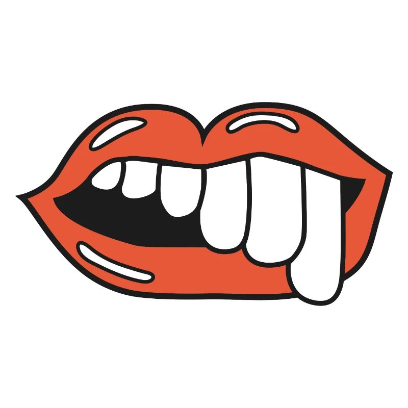 teeth lips ugly smile illustration