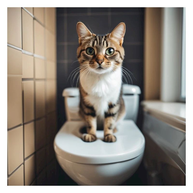 Katze im Klo