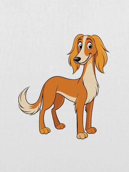 Anmutiger Saluki: Digitale Kunst