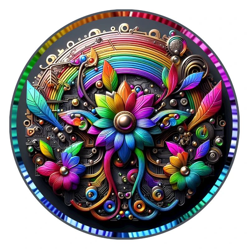 Mechanical Rainbow Flower 3
