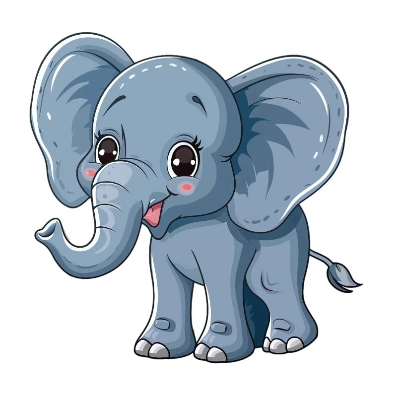 Éléphant mignon pour mur de chambre d’enfant
