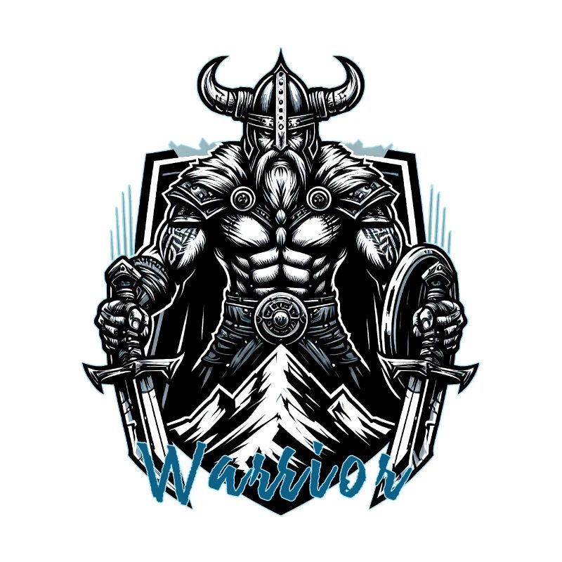 Berserker Wikinger, Warrior Schriftzug