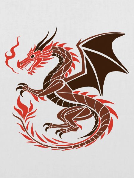 Roter Drache - Fantasy Kunst