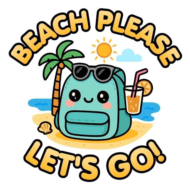 Beach Please, Let’s Go! Kawaii Summer Backpack