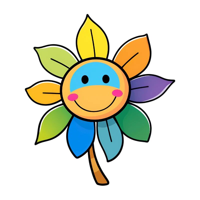 Bunte FarbBlume Farbenfroh Regenbogen Sonnenblume