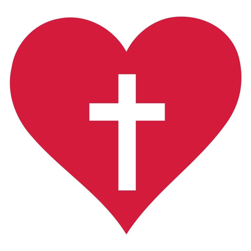 Herz mit Kreuz Ausschnitt