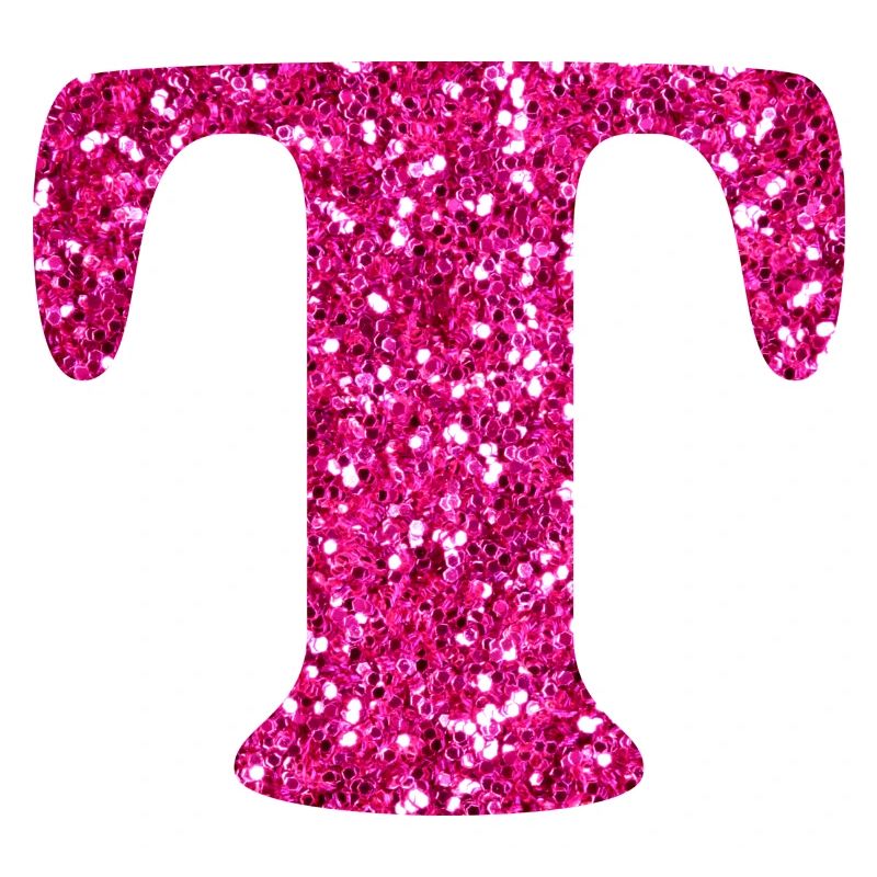Buchstabe t rosa Glitzer