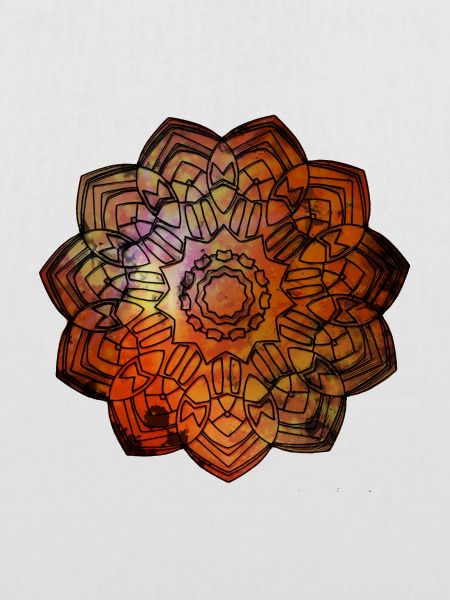 herbstmandala orange braun