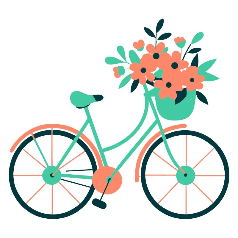 Customisable bike with flowers