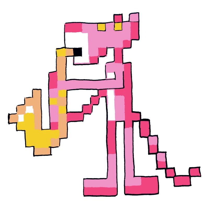 Panthere Saxophon Pixel