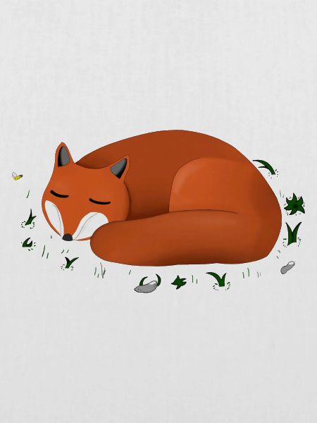 Schlafender Rotfuchs