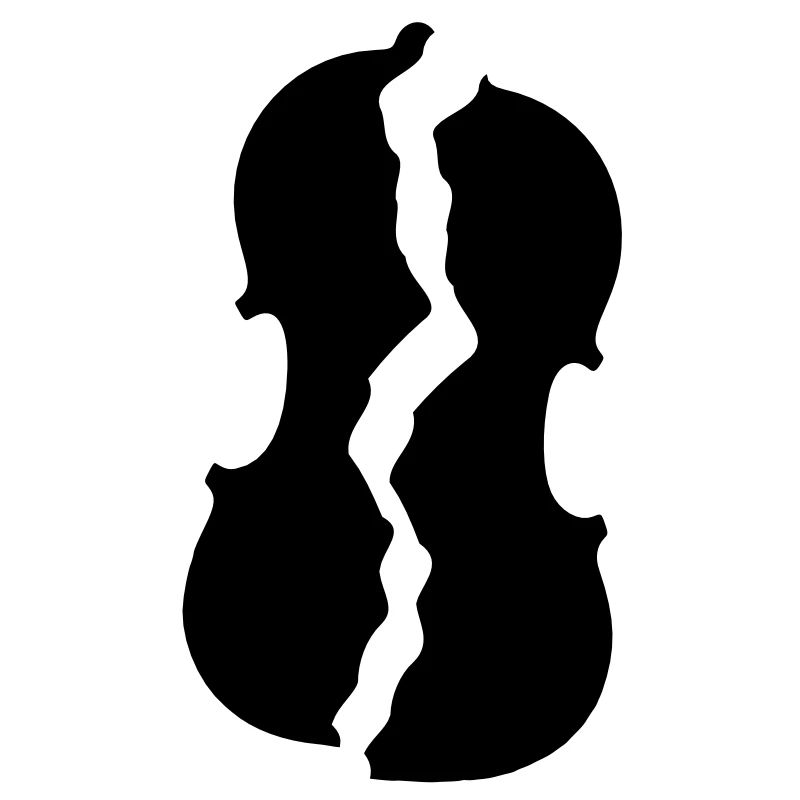 Broken violin