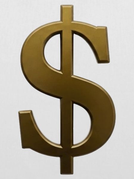 Goldenes Dollarzeichen Design